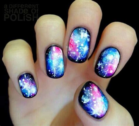 galaxy, nail art, nails, pretty, space - image #3323674 by Lauralai on ...