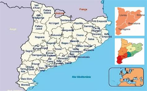 Las cuatro provincias de Cataluña