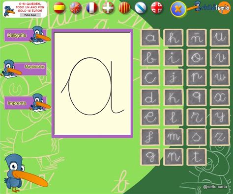 El blog de la Seño Carla: Juego online para practicar la direccionalidad de las letras | Trazos ...