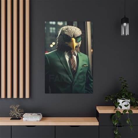 Philadelphia Eagles Mafia Canvas Print Portrait 1 Eagle in Suit Wall ...