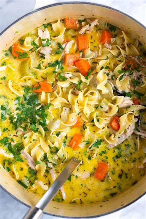 Easy Creamy Chicken Noodle Soup Recipe