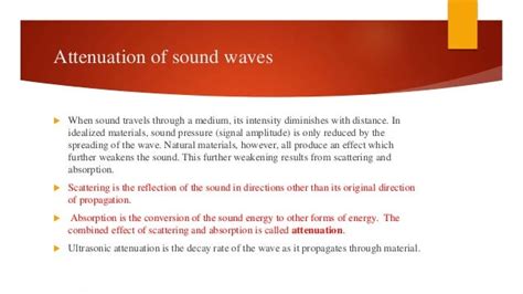 Attenuation of sound waves