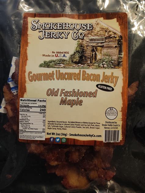 SMOKEHOUSE Old Fashioned Maple Bacon Jerky – Misstep Hot Sauce