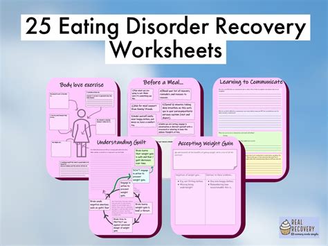 25 Eating Disorder Recovery Worksheets printable - Etsy