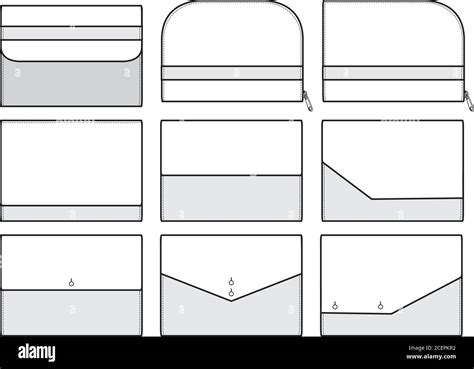 Clutch design fashion flat sketch template Stock Vector Image & Art - Alamy