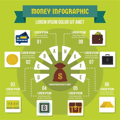 Money infographic concept, flat style 8489531 Vector Art at Vecteezy