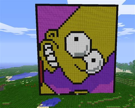 Bart Simpson Pixel Art Minecraft Project