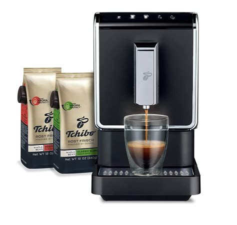 Buy Tchibo Fully Automatic Coffee & Espresso Machine with Two Whole Bean Coffee, 12 Ounce Bags ...