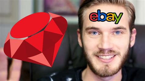 PEWDIEPIE SELLS 50 MILLION RUBY PLAY BUTTON ON EBAY! - ONE OF EBAYS ...