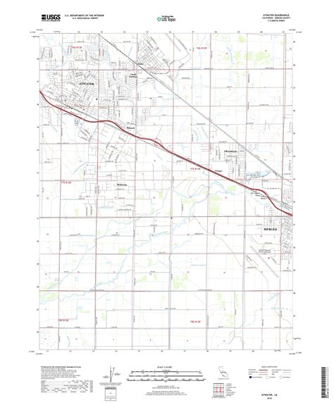 MyTopo Atwater, California USGS Quad Topo Map