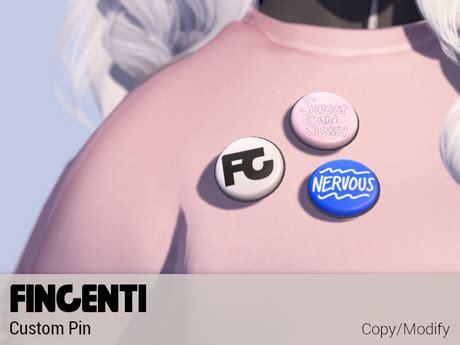 Second Life Marketplace - Fingenti: Custom Pin