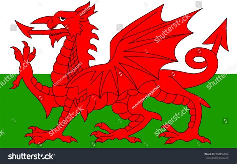 Welsh flag vector