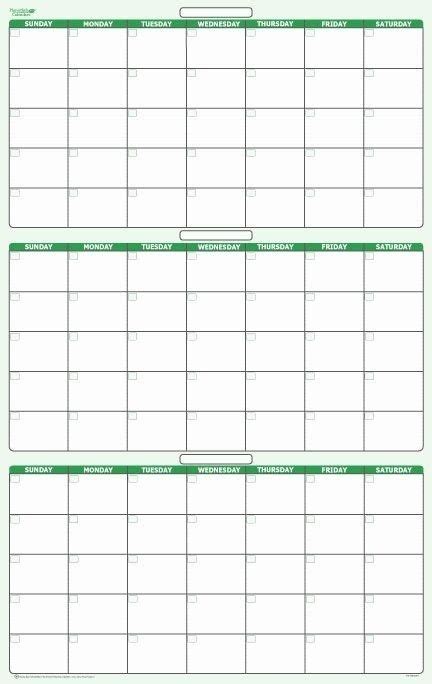 90 Day Blank Calendar Template