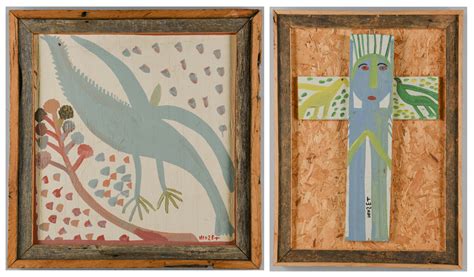 Lot 475: 2 Mose Tolliver Folk Art Paintings | Case Auctions