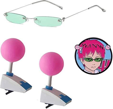 Buy Tugia Saiki K ClipsGlassesBrooch,Anime Saiki Kusuo Cosplay Costume Accessories Online at ...