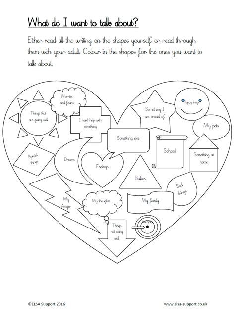 Worksheets For Children In Therapy