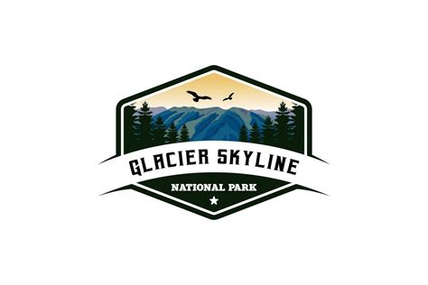 Skyline glacier national park logo design vector 27740011 Vector Art at Vecteezy