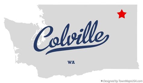 Map of Colville, WA, Washington