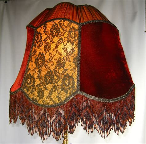 Lamp Shade Handmade Victorian Custom Silk Velvet Beaded Fringe | Etsy