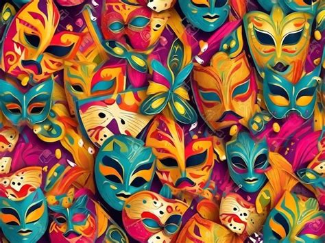 Premium AI Image | carnival masks