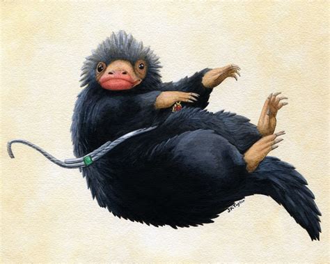 Niffler Art Print Vintage Hufflepuff Herbology Magizoology - Etsy