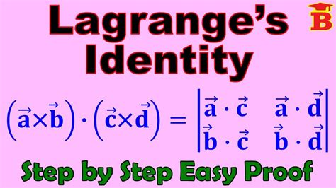 Lagrange's Identity in Vector Algebra / Easy Proof - YouTube