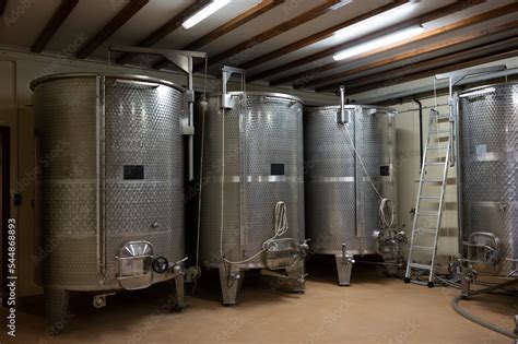 Stages of wine production from fermentation to bottling, visit to wine ...