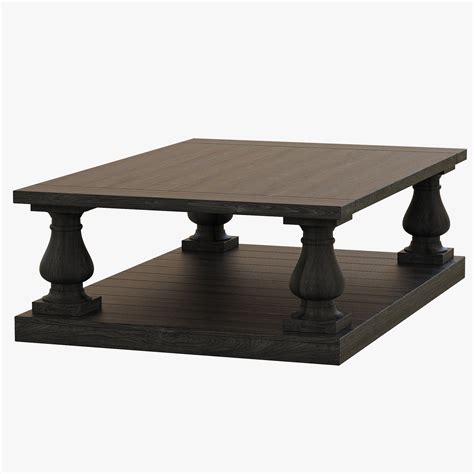 Restoration Hardware Balustrade Salvaged Wood Coffee Table 3D model ...