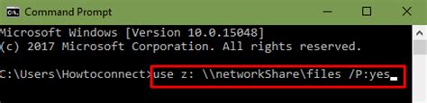 How to Map Network Drive With Command Prompt in Windows 10