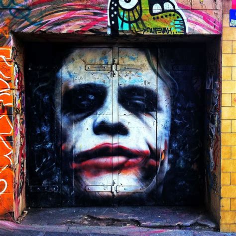 Insanely good Joker graffiti, Melbourne, Australia. Artist; Owen Dippie. | Graffiti wall art ...