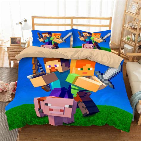 3D Customize Minecraft Bedding Set Duvet Cover Set Bedroom Set Bedline ...