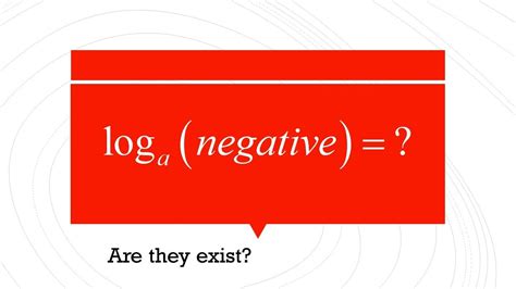 Logarithm of Negative numbers - YouTube