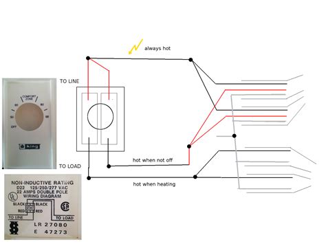 Baseboard Heater Thermostat Wiring 4 Wire