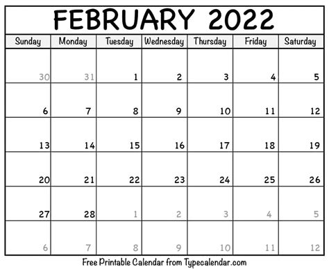 February 2022 calendar - Ulule