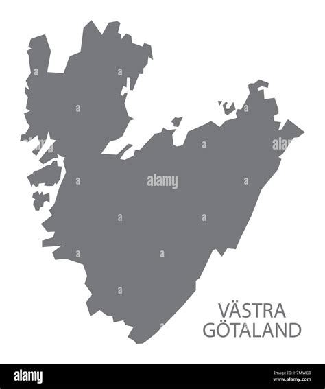 Vastra Gotaland Sweden Map grey Stock Vector Image & Art - Alamy