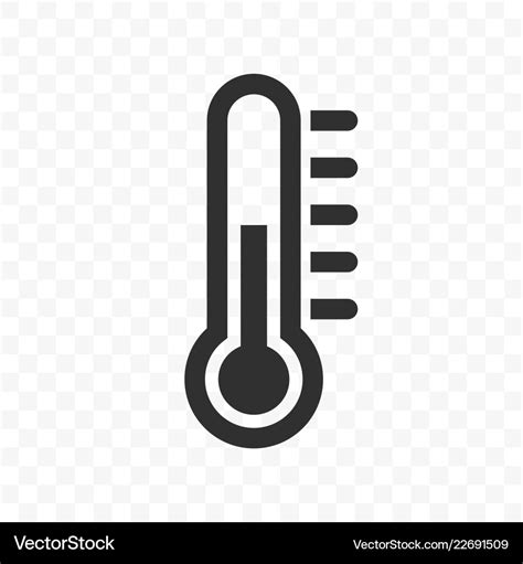 Thermometer temperature scale icon Royalty Free Vector Image