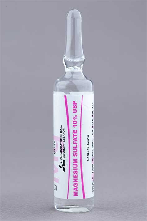 Magnesium sulfate – 10 % – Alfa Laboratories S.A.L