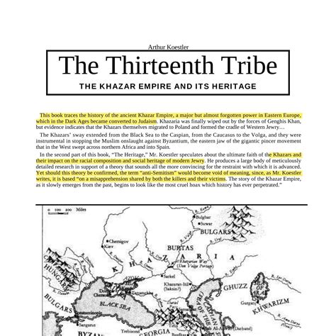 The Thirteenth Tribe THE KHAZAR EMPIRE AND ITS HERITAGE By Arthur ...