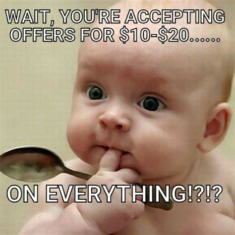 Make me an offer on anything!!! | Some funny jokes, Funny babies, Funny baby pictures