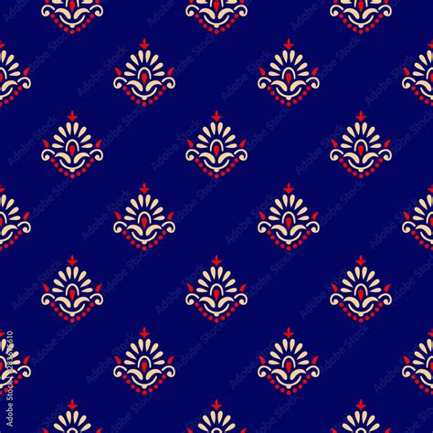 Seamless small traditional indian textile floral pattern Stock Vector ...