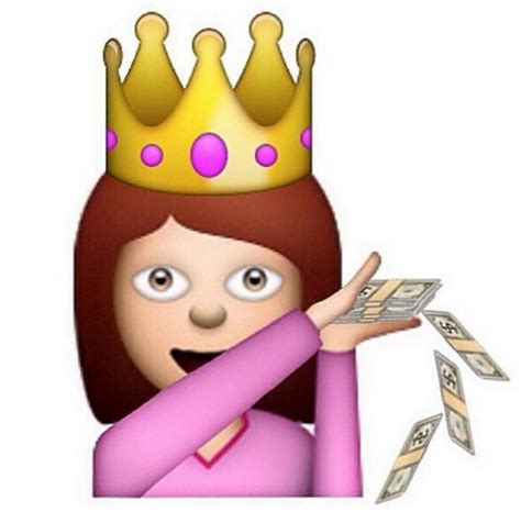 "Emoji Queen Make it Rain" Stickers by meganbxiley | Redbubble