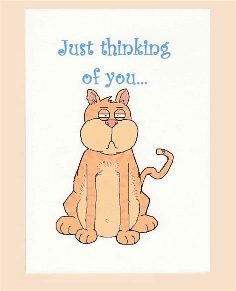 Funny Thinking of You Card Humorous Greeting by TinkeredGraphics