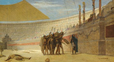 Ave Caesar Morituri te salutant Painting by Jean-Leon Gerome - Fine Art America