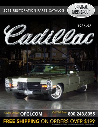 Free 1936-93 Cadillac Restoration Parts Catalog @ OPGI.com