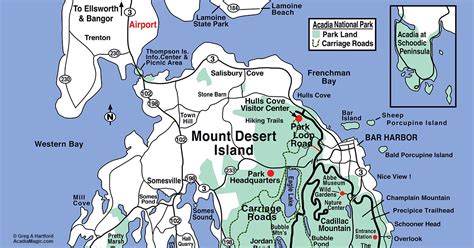 Mount Desert Island Map - Acadia Maine