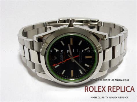 Rolex Milgauss Replica Black Dial Green Glass