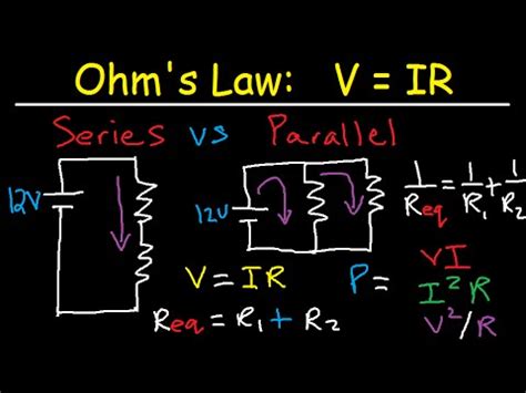 Series and Parallel Circuits Explained - Voltage Current Resistance Physics - AC vs DC & Ohm's ...