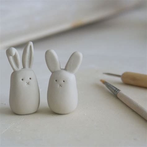 Bunny love | Clay crafts, Air dry clay, Clay charms