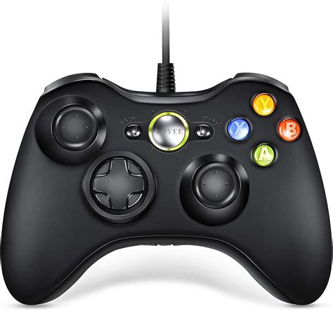 VOYEE Manette filaire pour Microsoft Xbox 360/Slim et ordinateur Windows 10/8/7 Noir : Amazon.fr ...