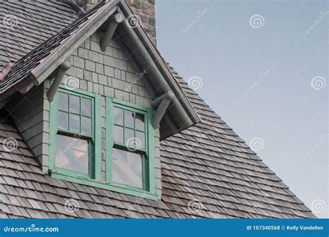 Window Eave and Wooden Shingles Stock Photo - Image of washington ...